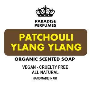 Patchouli-ylang-ylangzeep: luxe, biologisch geurende, handgemaakt