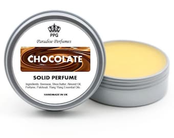 Chocolate Solid Perfume Balm: Handmade Cruelty-Free Scent (15ml)