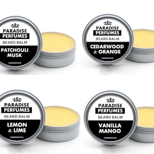 Natural Beard Balm: Sweet Almond & Vitamin E, Various Scents (15ml)