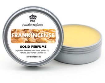 Frankincense | Natural Solid Perfume | Fragrance Balm 15ml | Scent | Cruelty-Free | Alcohol-Free | High Quality | PPG | Handmade UK