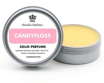 Candyfloss | Natural Solid Perfume | Fragrance Balm 15ml | Scent | Cruelty-Free | Alcohol-Free | High Quality | PPG | Handmade In UK