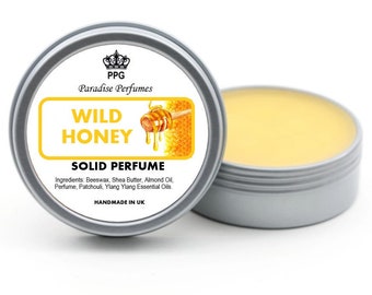 Wild Honey | Natural Solid Perfume | Fragrance Balm 15ml | Scent | Cruelty-Free | Alcohol-Free | High Quality | PPG | Handmade In UK