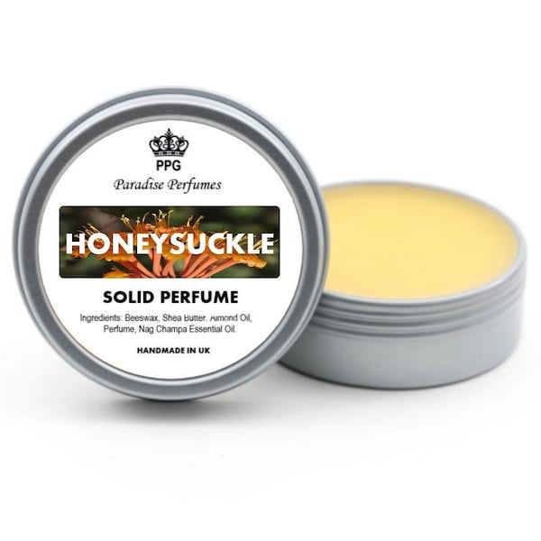 Honeysuckle | Natural Solid Perfume | Fragrance Balm 15ml | Scent | Cruelty-Free | Alcohol-Free | High Quality | PPG | Handmade In UK