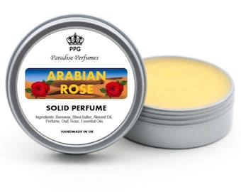 Arabian Rose Solid Perfume: Handmade Alcohol-Free Fragrance Balm