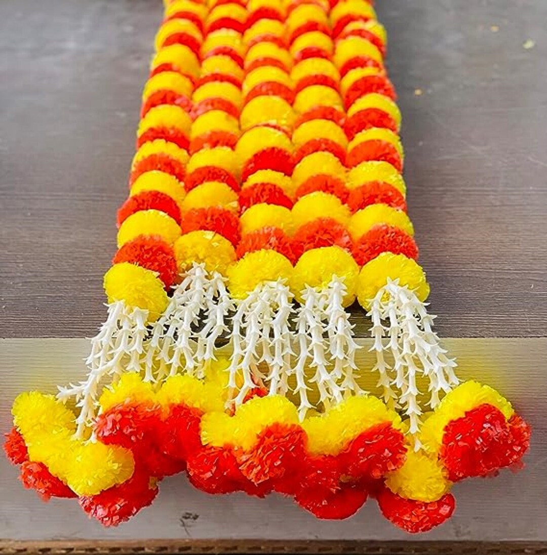 Artificial Marigold Fluffy Flowers Garlands for Festive Pooja Etsy
