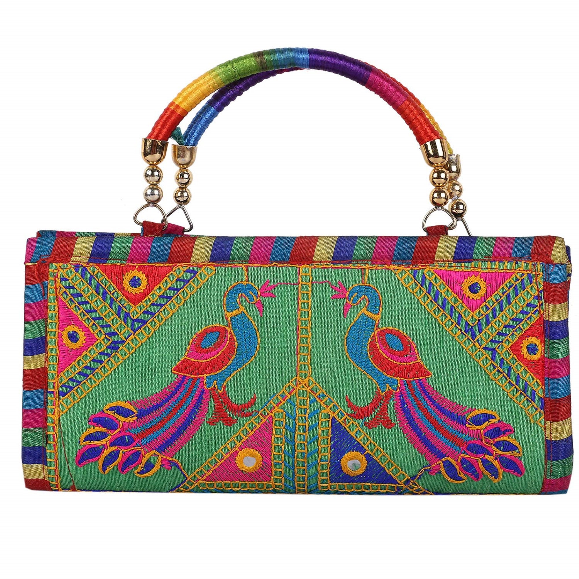 Ethnic Rajasthani Embroidery Round Shape Women Bag Online