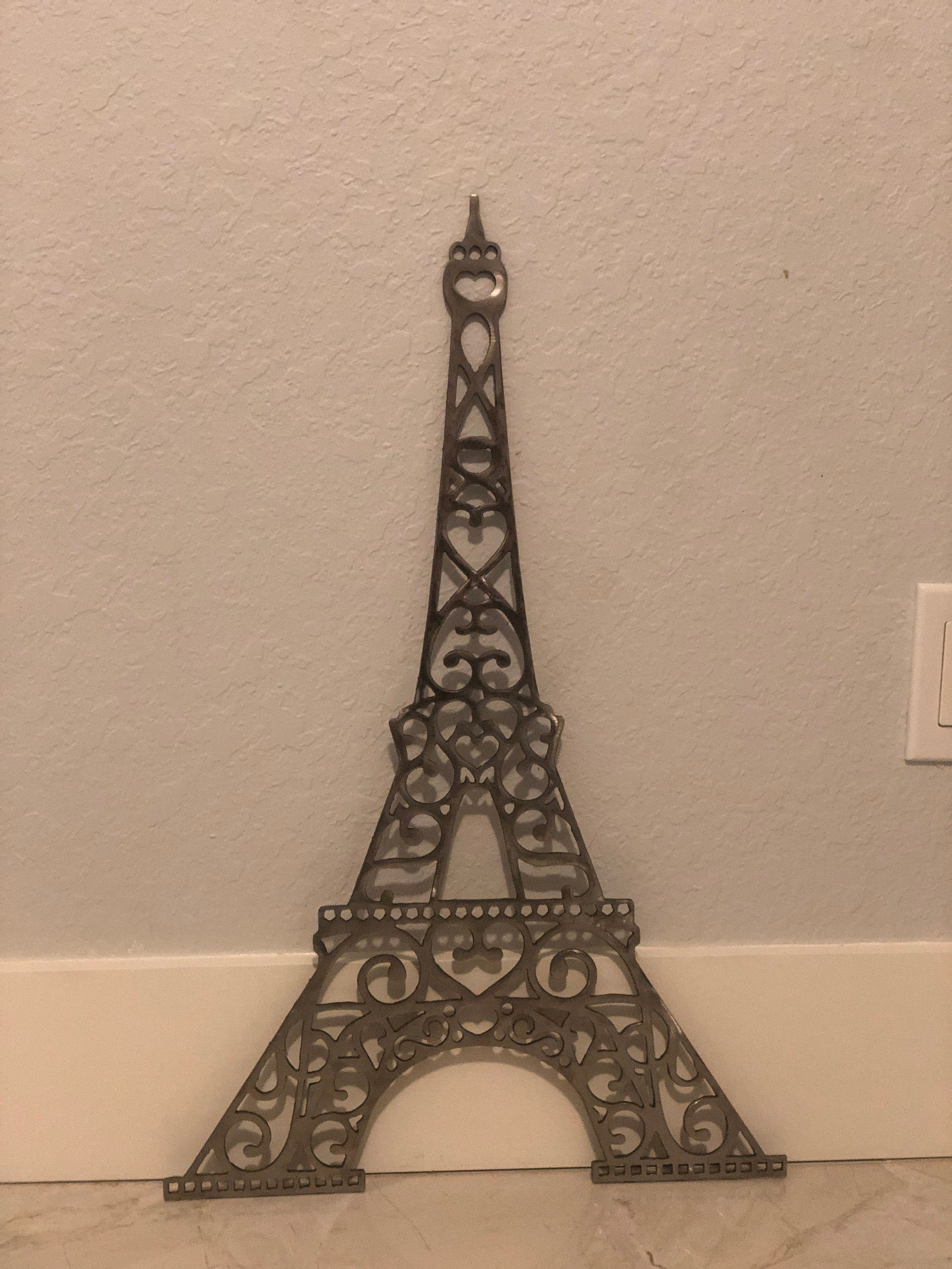 【とめて】 Metal Wall Decor， Eiffel Tower ，Home Living Room Decor， Wall Sign