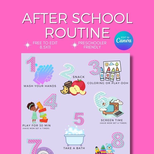 After School Routine - Etsy