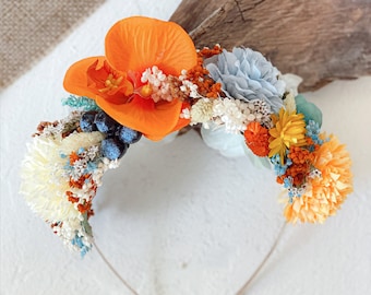 Floral Headpiece for Bride - Bridal Flower Crown , Wedding Headband