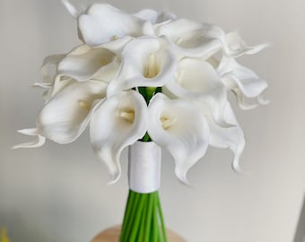 Real Touch Calla Liliy Bouquet | Calla Lily Wedding Flowers |  Artificial Flowers for Bride & Bridesmaid