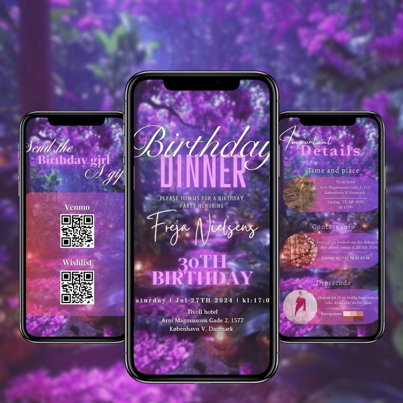 Elegant Digital Invitation Template Customizable &amp; Printable ...