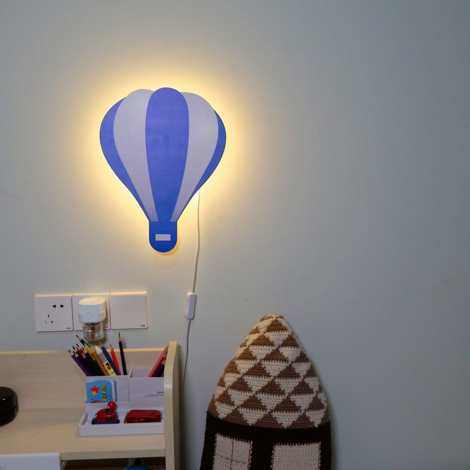 Set of 2 Cloud of Baby Room Wood Lamp Wall Shelf Cloud Night Etsy