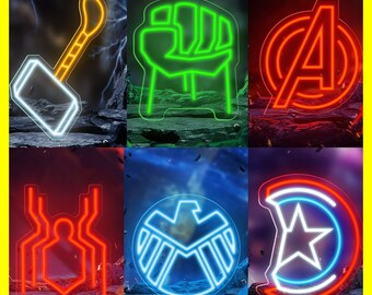 Marvel Logo LED Sign Marvel Gifts for Men Superhero Bedroom Decor Man Cave  Lights for Marvel Champions - Etsy