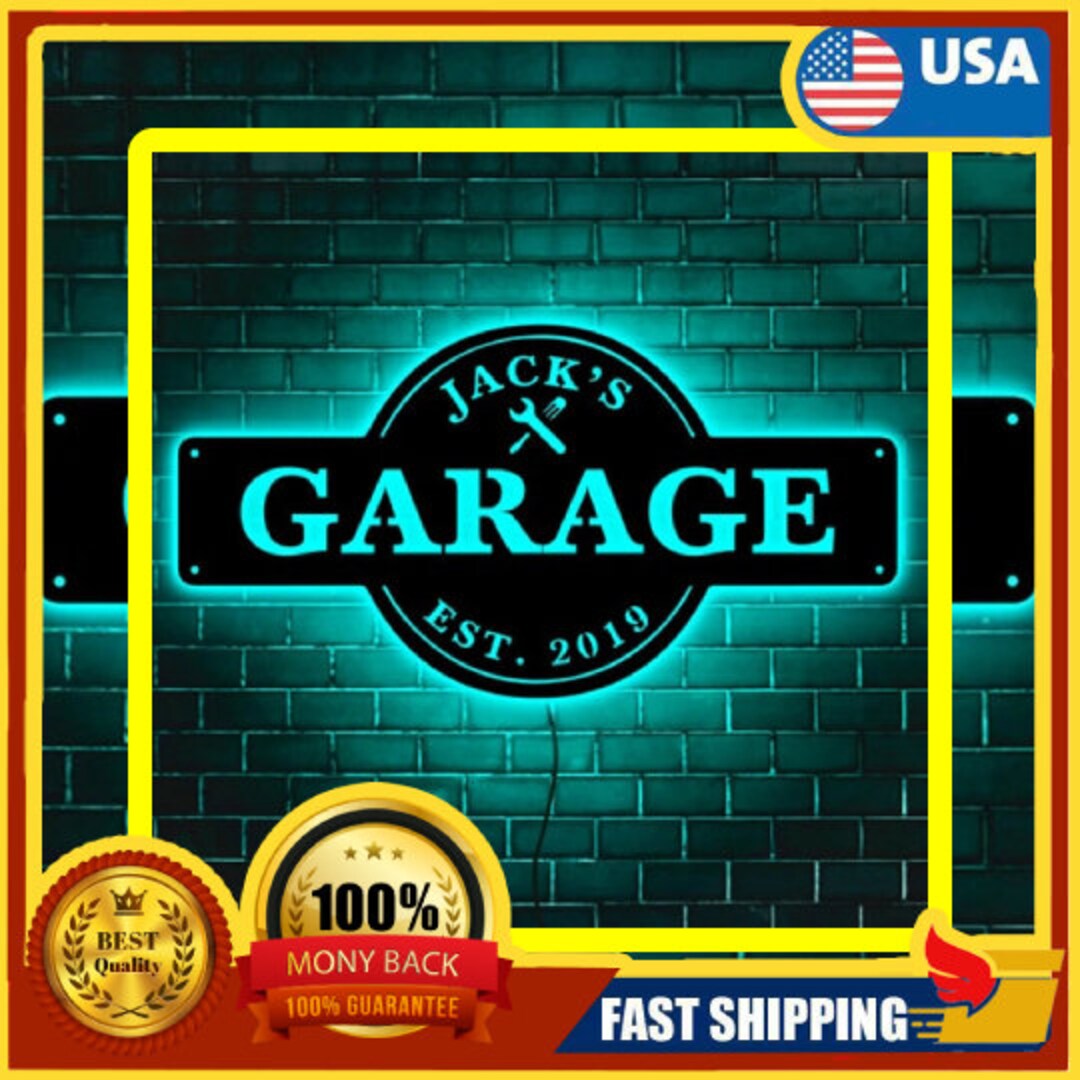 Custom Garage Neon Sign Garage Led Wall Lamp Light Night / Etsy