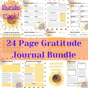 DIGITAL GRATITUDE JOURNAL Download 24 Pages Gratitude Journal, Daily Gratitude, Gratitude Tracker, Weekly Affirmations, Healing, Printable