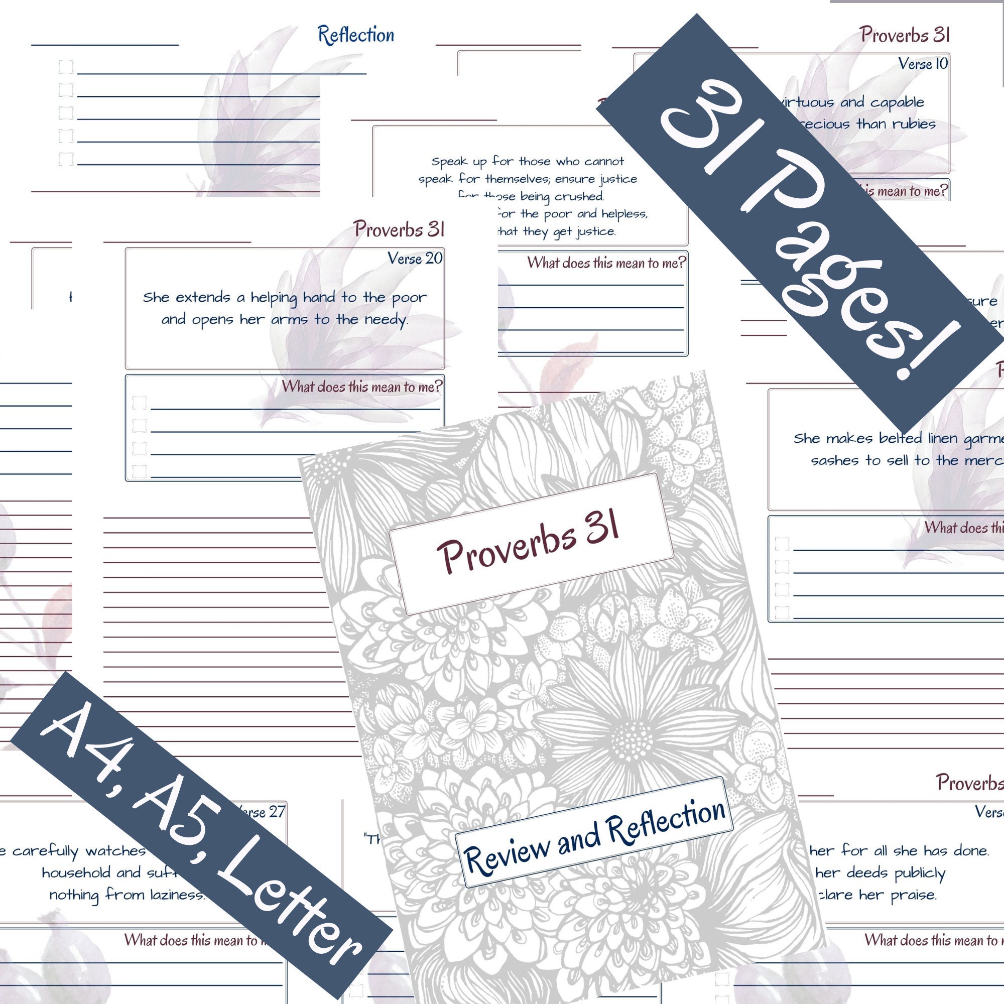 DIGITAL PROVERBS 31 Reflection and Review Download 31 Pages, Be a ...