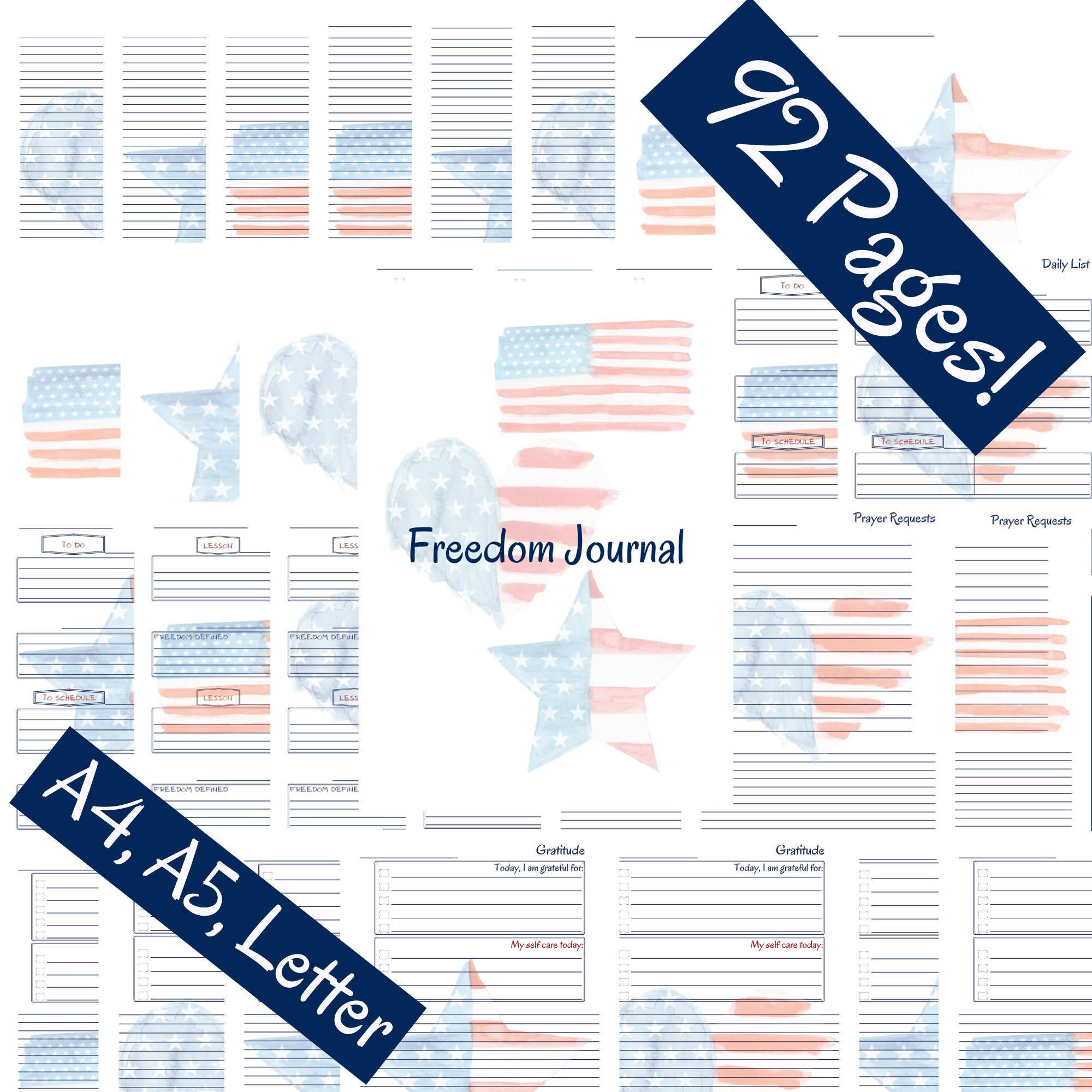DIGITAL FREEDOM JOURNAL 92 Pages Printable, Freedom Quotes Journal ...