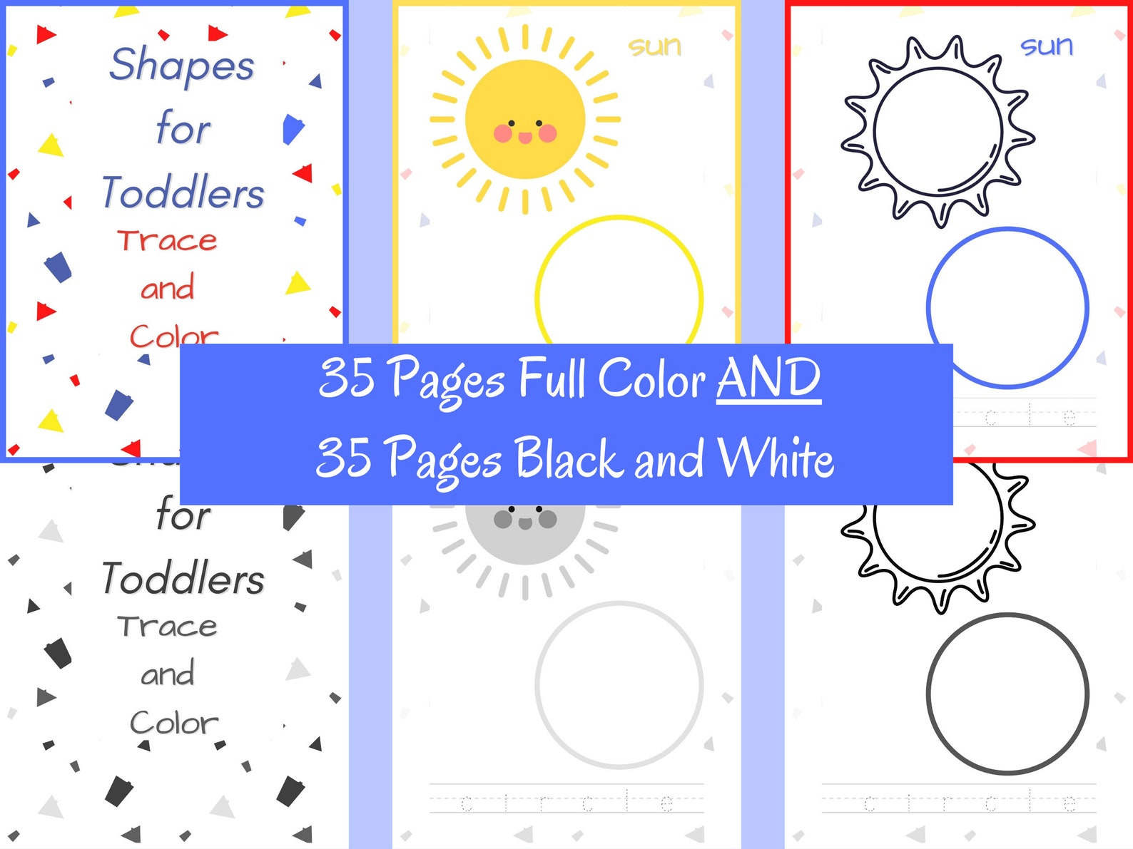 DIGITAL PRESCHOOL SHAPES Worksheets 35 Pages Preschool Worksheets ...