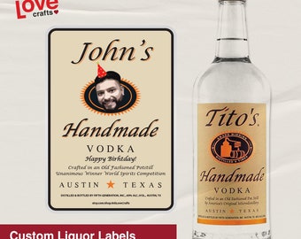 Titos Vodka Custom Label - Etsy