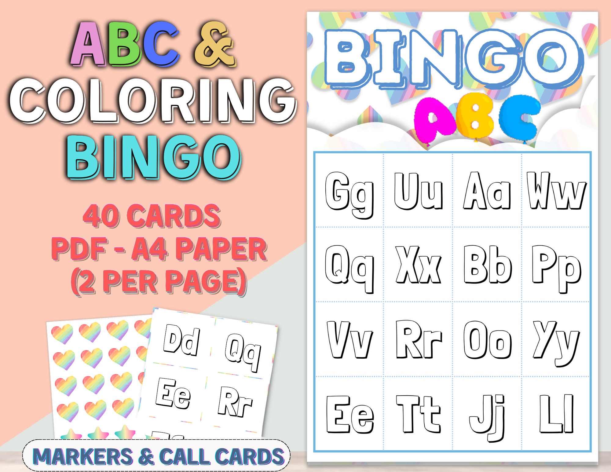 ALPHABET Games Printable ABC Coloring ABC Learning Sheets Rainbow ALPHABET Games Printable ABC Coloring ABC Learning Sheets Rainbow