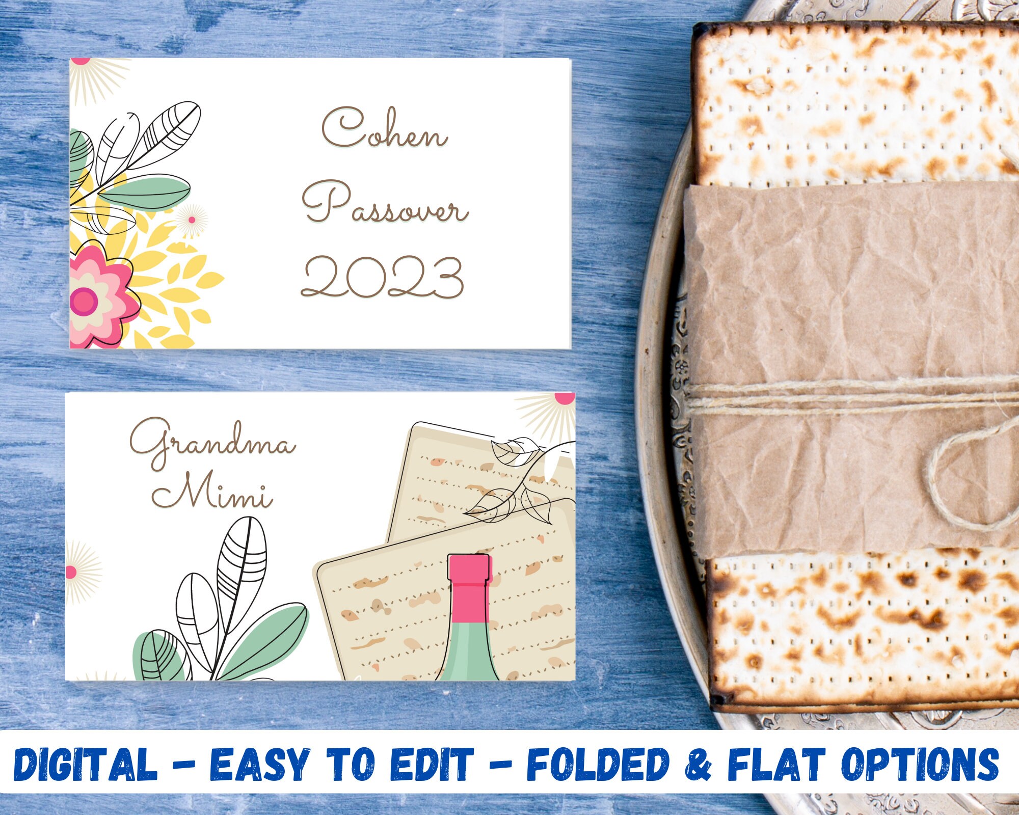Place Cards Passover Seder Pesach Seder Table Decorations Passover ...