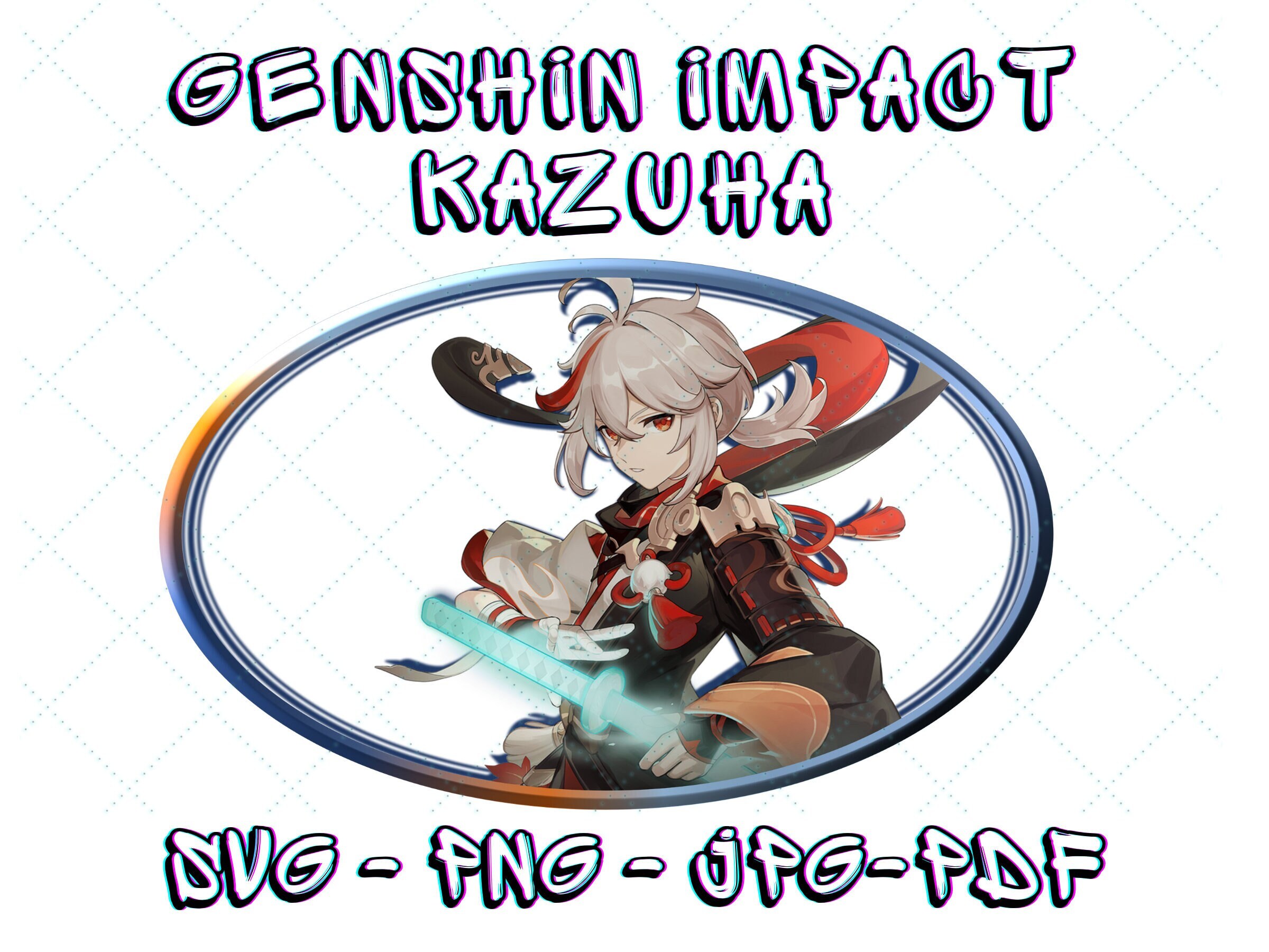 Kazuha Genshin Impact Clip Art, Cricut and Silhouette SVG, Make Genshin