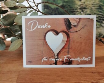 Postkarte - Freundschaft - Danke -selbstgestaltet