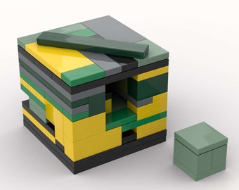 The Cube - Yellow Green Lego Puzzle Box