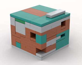 Mini Sokoban Lego Puzzle Box - Turquoise Orange