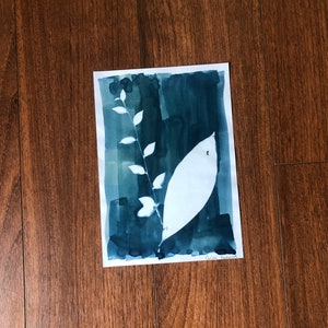 Handmade Cyanotype - Cyan design