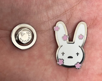 Bad Bunny Flower Logo Magnetic Pin
