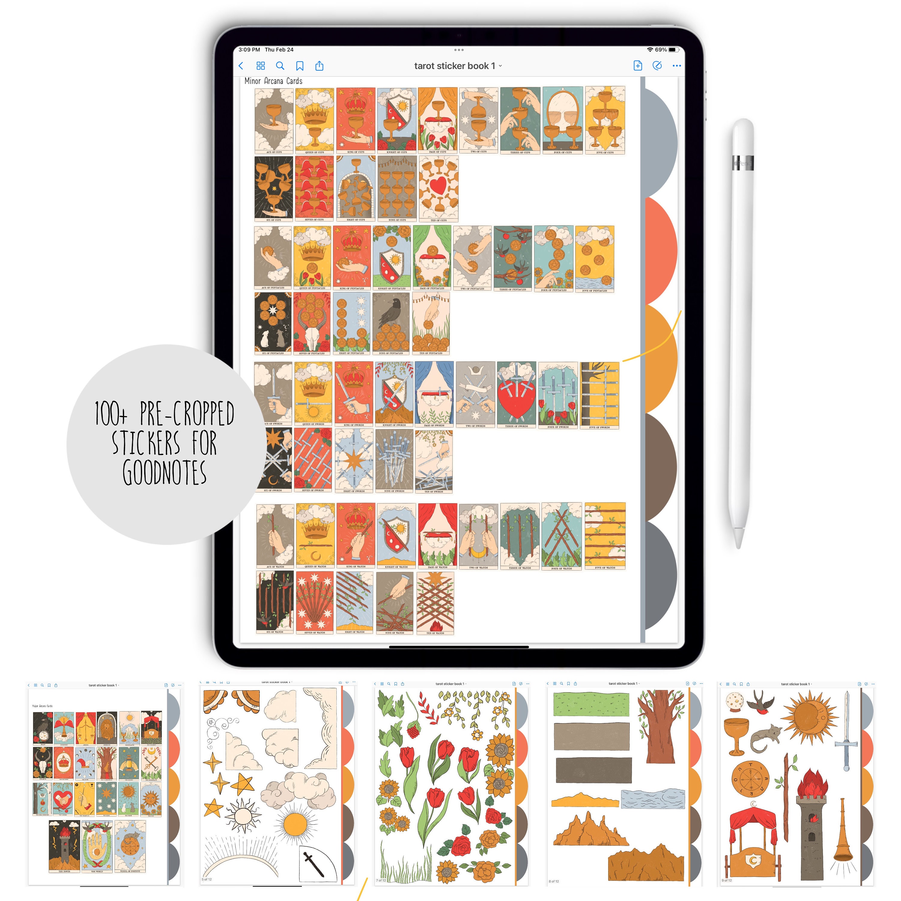 Goodnotes Sticker Book Tarot Stickers Digital Tarot Etsy