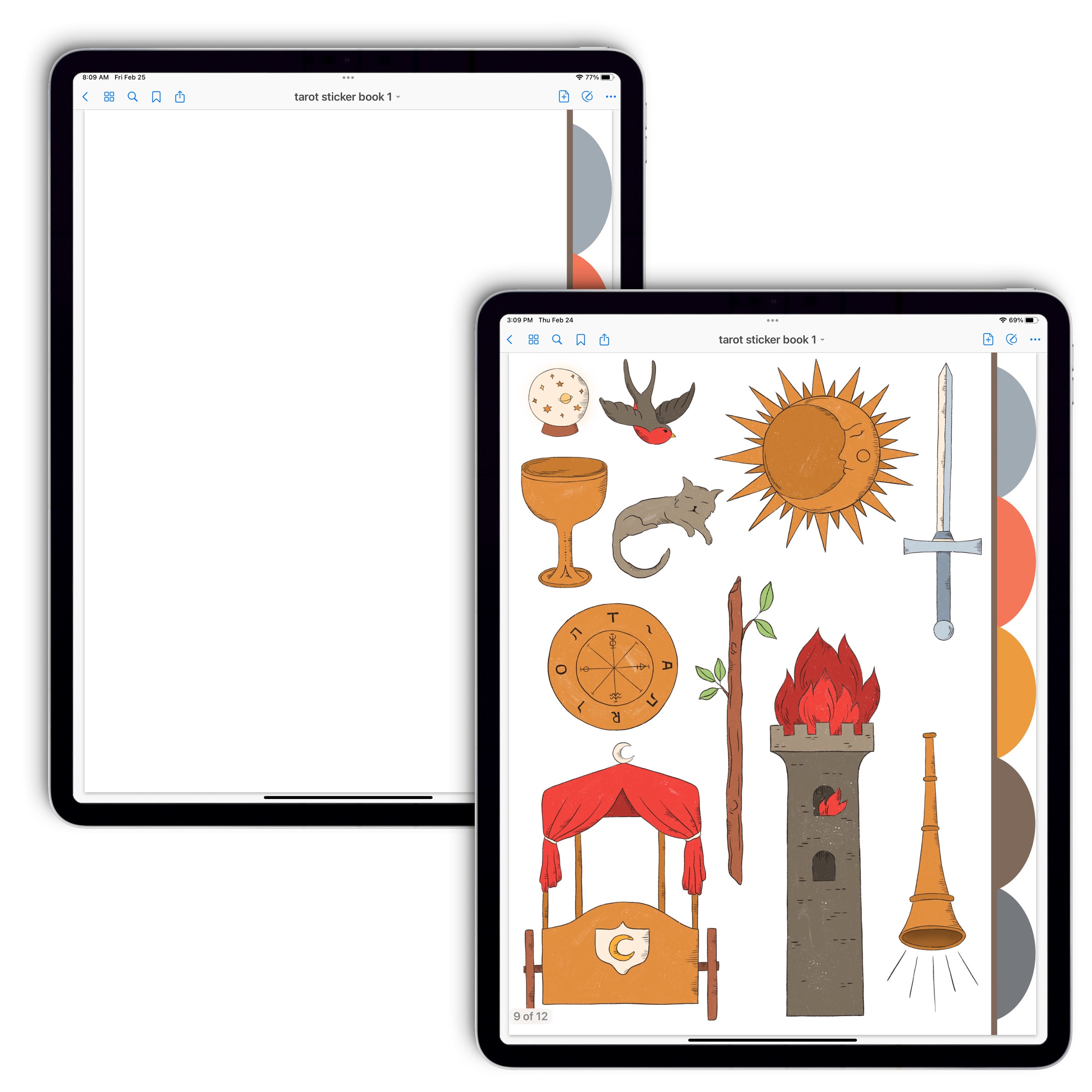 Goodnotes Sticker Book Tarot Stickers Digital Tarot Etsy