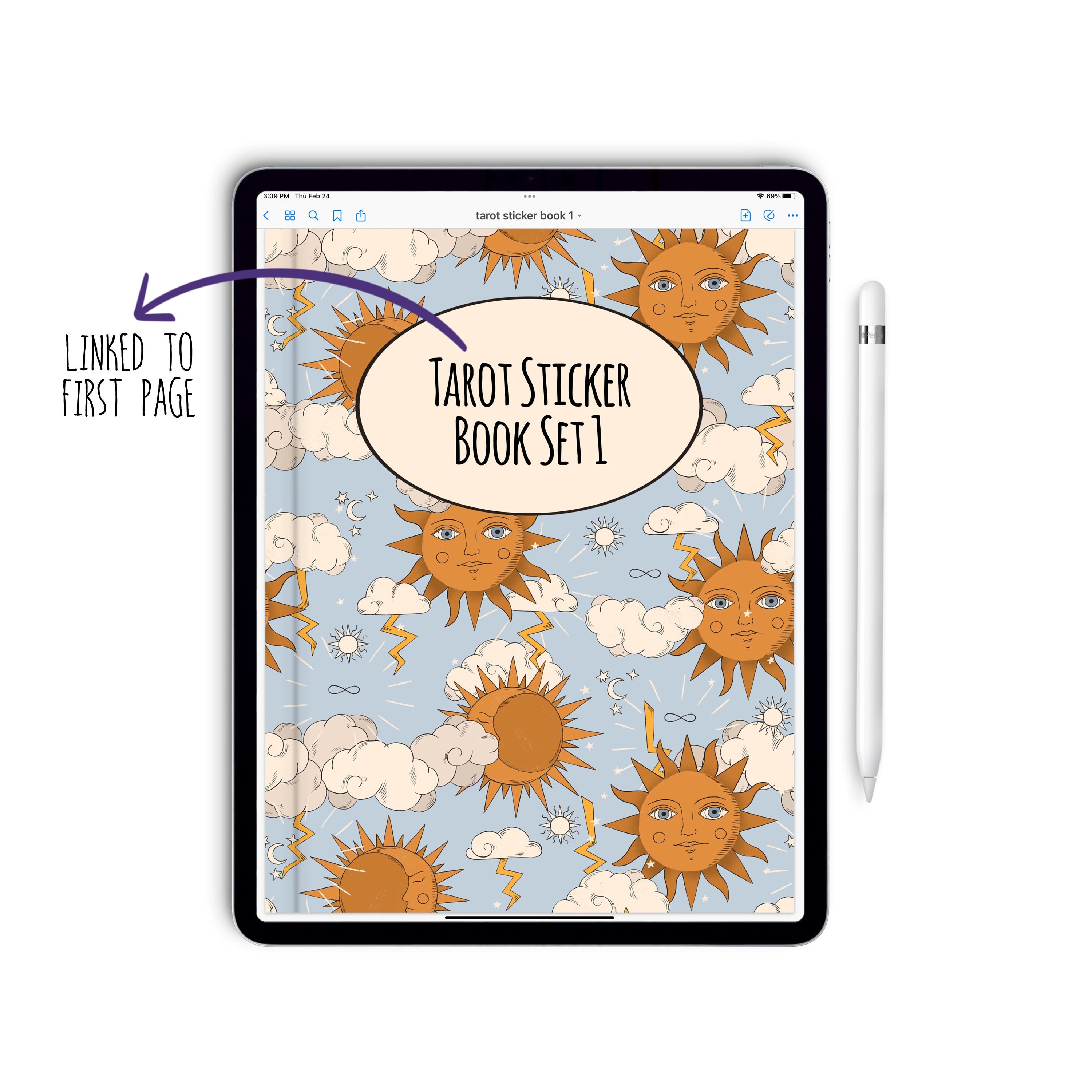 Goodnotes Sticker Book Tarot Stickers Digital Tarot Etsy