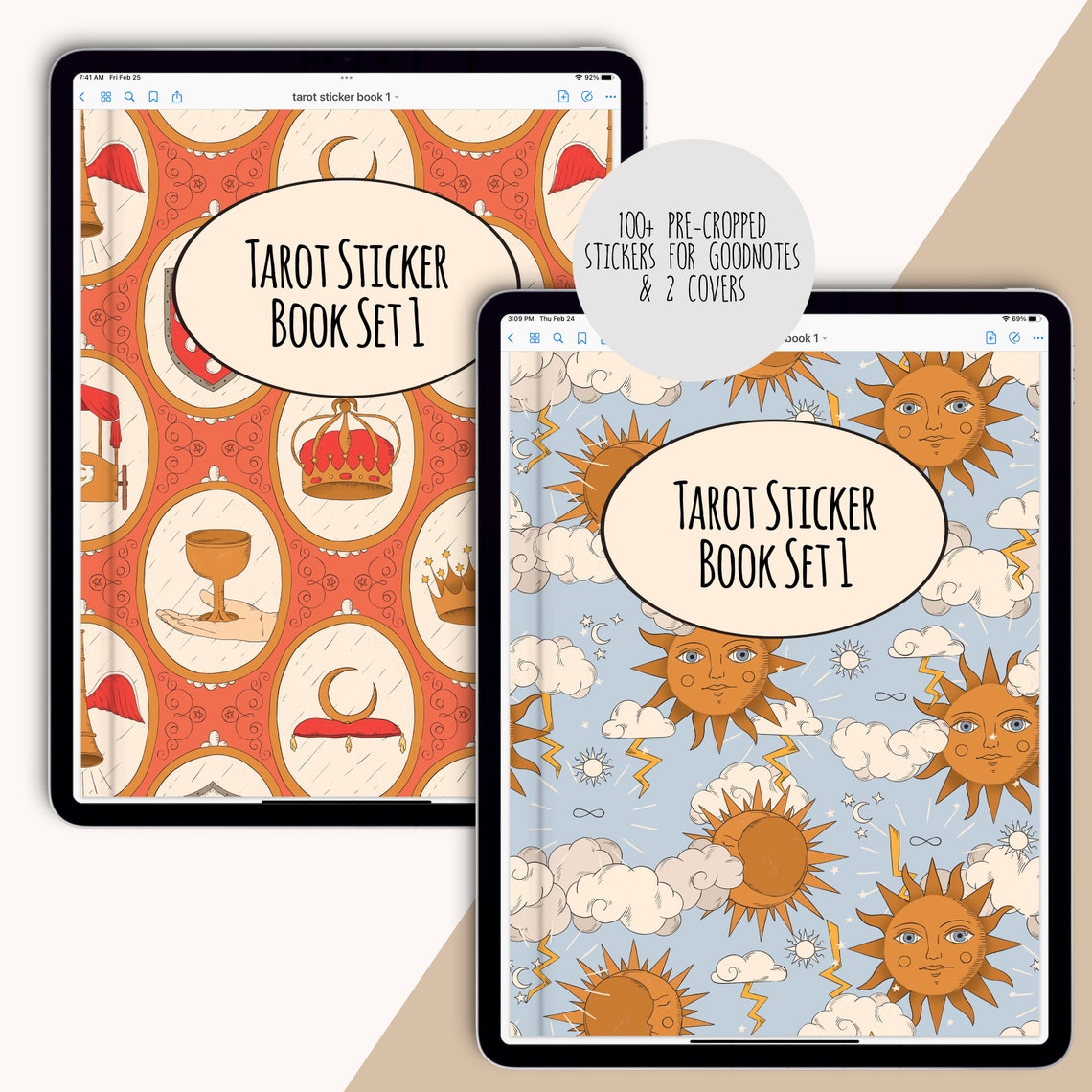 Goodnotes Sticker Book Tarot Stickers Digital Tarot Etsy