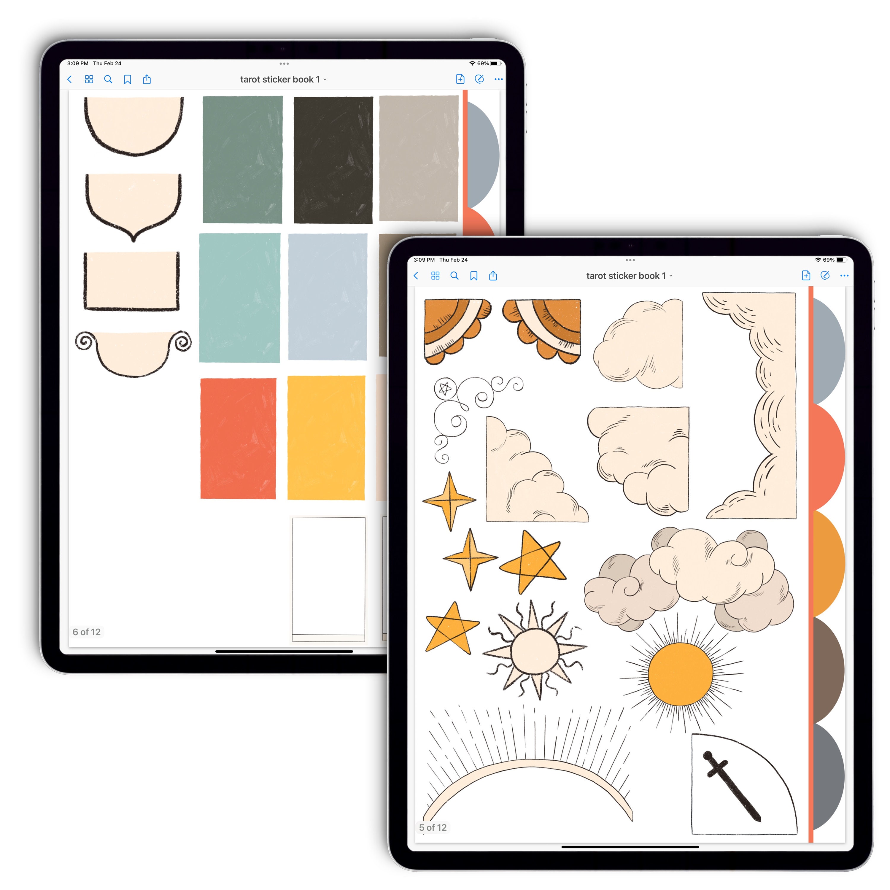 Goodnotes Sticker Book Tarot Stickers Digital Tarot Etsy