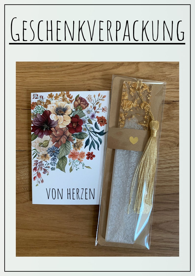 Lesezeichen personalisiert aus Epoxidharz in Pink und Gold Geschenk für Leser und Leseratten Resin Bookmark Bild 6