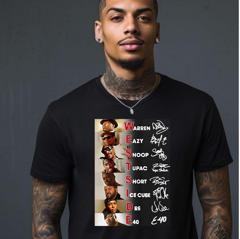 Westside Shirt, West Coast Hiphop Shirt, Rap Legends Shirt, California ...