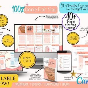 Life Coaching Workbook, Coaching Program Worksheet, Course Creator Ebook, Coaching Tool, Workbook Template, Lead Magnet, Done For You
