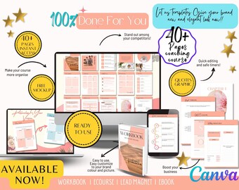 Life Coaching Workbook, Coaching Program Worksheet, Course Creator Ebook, Coaching Tool, Workbook Template, Lead Magnet, Done For You