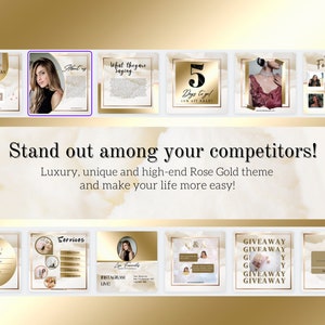 White and Gold Instagram Post Templates Canva, Instagram Story ...