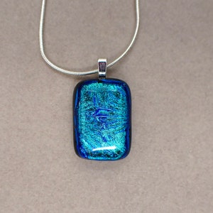 Gorgeous Green Fused Glass Dichroic Necklace  |Handmade Fused Glass Jewelry | Perfect Gift for Her