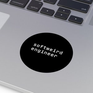 Softweird Engineer Sticker | Software Engineer Decal | Funny Tech Gift | Software Developer | Programmer Nerd