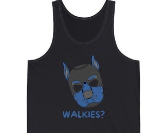 Herren Gay Pup Play Tank Top Mit Ledergeschirr Design - Muscle Kink Pride Oberteil Für Welpenspiel Community