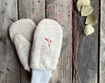 Wollwalk Children's Gloves / Adult Glove | 100% virgin wool/ with embroidery