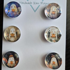 Cute Ghost Magnets, Glass, Cabochon, Fridge Magnets, Home Decor, Gift Idea