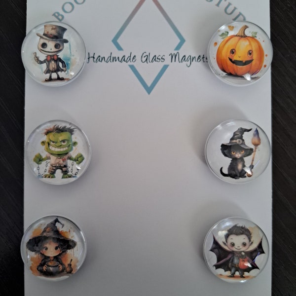 Cute Halloween Magnets, Glass, Cabochon, Fridge Magnets, Home Decor, Gift Idea