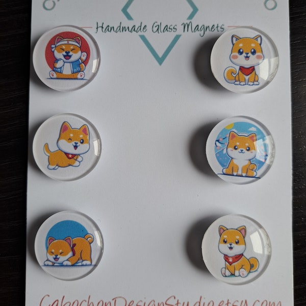 Shiba Inu Magnets, Keychain, Cabochon, Fridge Magnets, Home Decor, Gift Idea