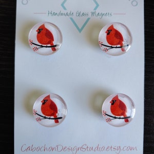 Cardinal Magnets, Keychain, Button Pin, Cabochon, Fridge Magnets, Home Decor, Gift Idea