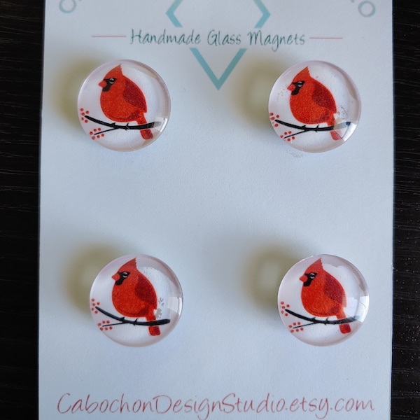 Cardinal Magnets, Keychain, Button Pin, Cabochon, Fridge Magnets, Home Decor, Gift Idea